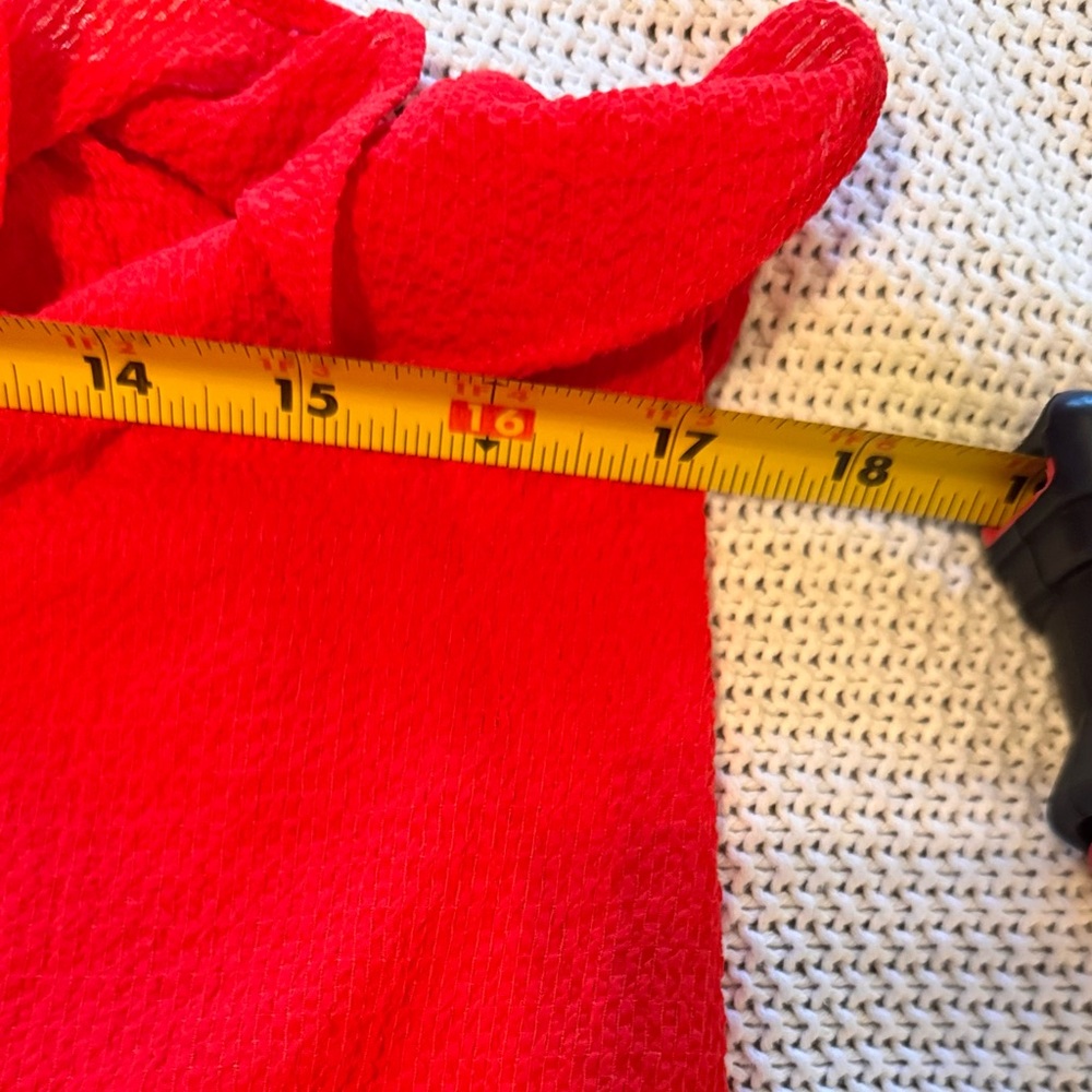 ELLA MOSS Scarlet Red Ruffle Tank Top - Sleeveless Blouse - Picture 9 of 10